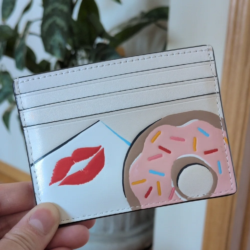 Kate Spade Pink and Cream Donut Card Holder - Picture 3 of 6